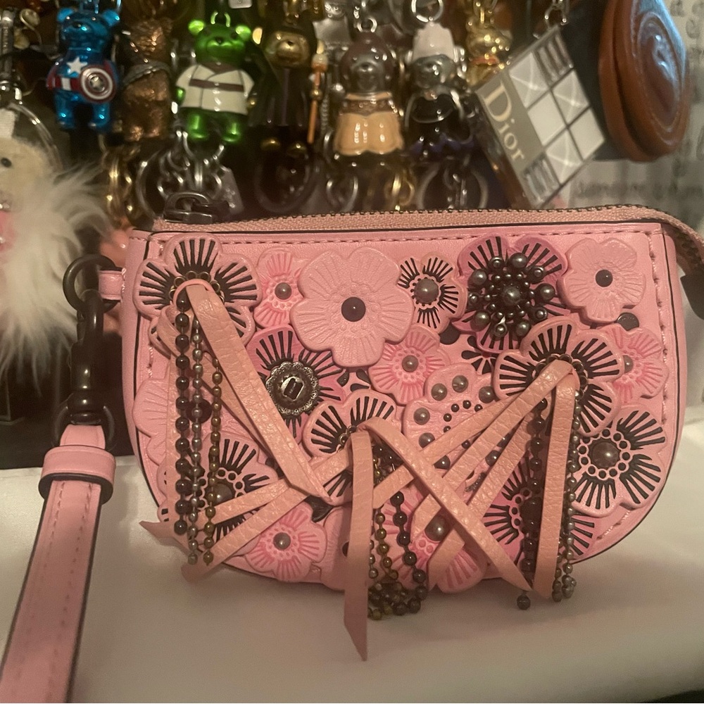 Coach tea rose wristlet